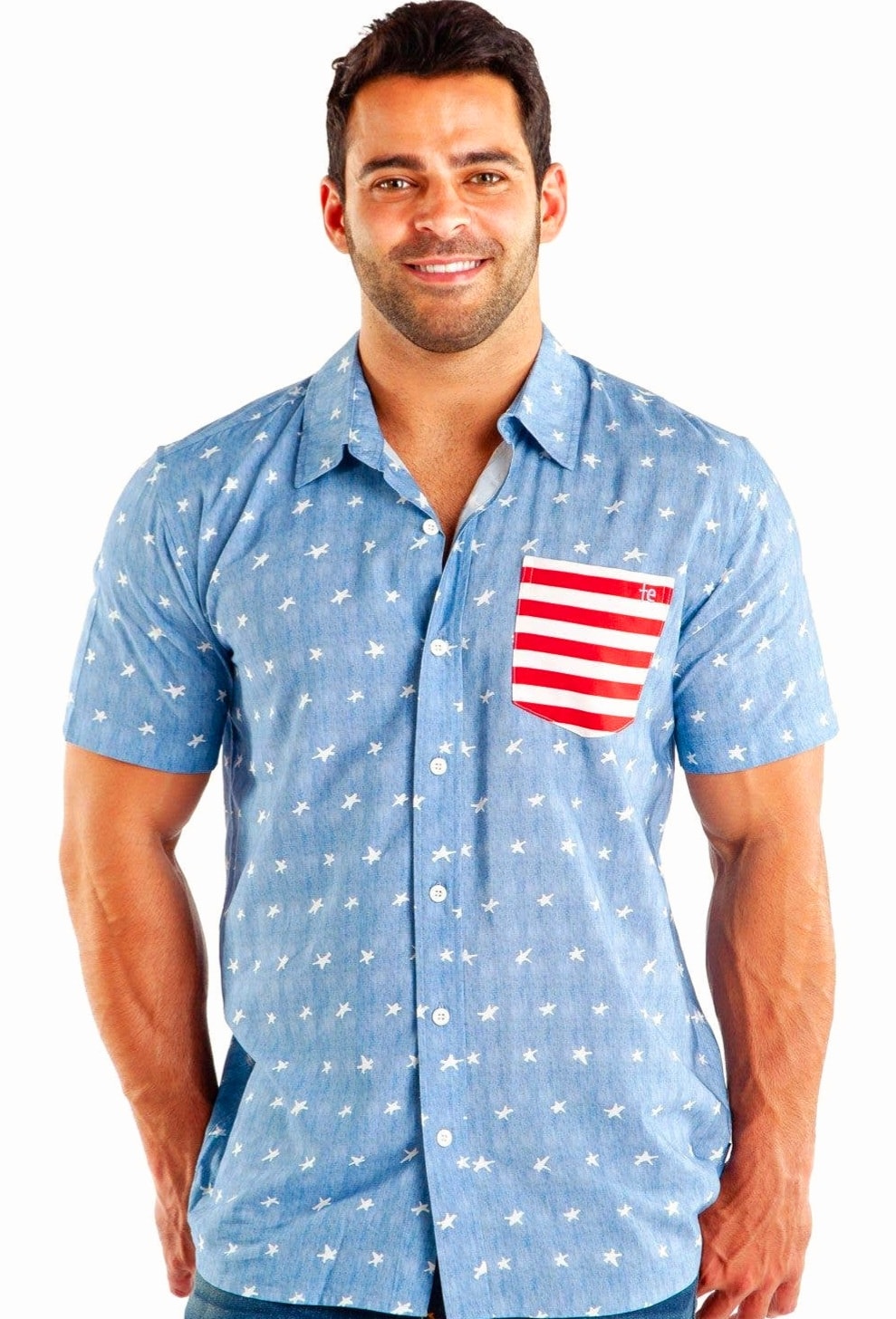 Old Glory Button Down - Men's American Flag Hawaiian Shirt