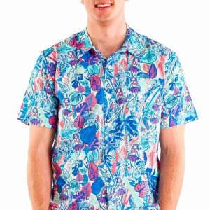 Island Breeze Hawaiian Shirt - Men's Vacation Button Down