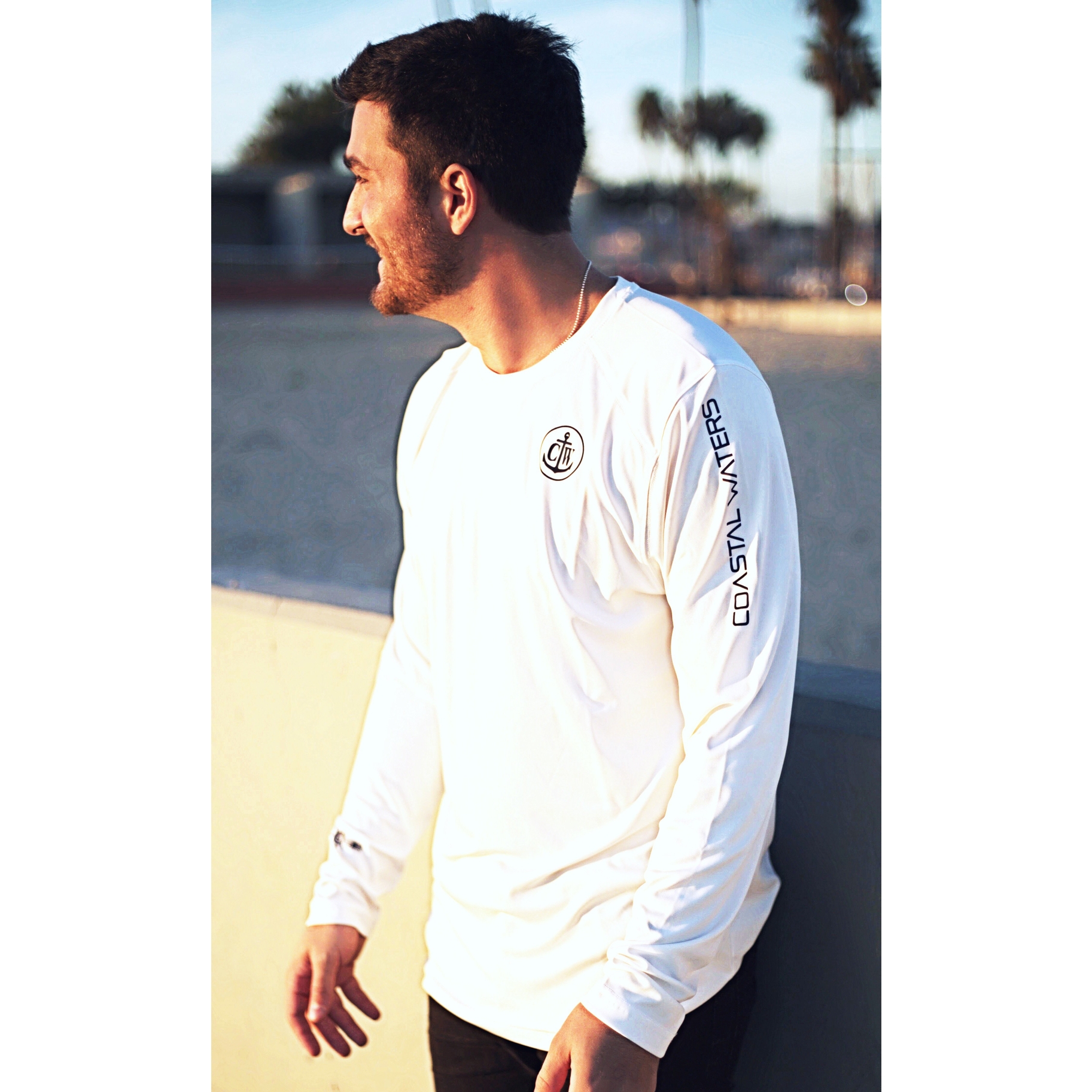 White Coastal Water UPF 50 Performance Tee - Image 2