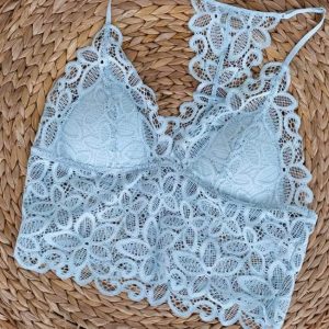 Eye of the Sun Padded Bralette - Gray Blue