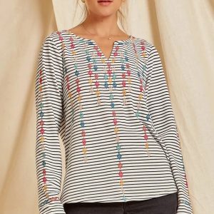 SAVANNA JANE STRIPE KNIT TOP
