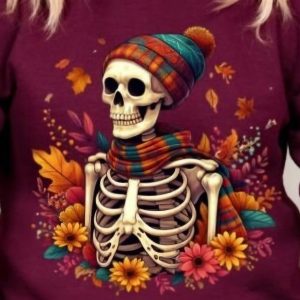 🎃 Floral Skeleton Sweatshirts: Spooky Meets Cozy!! 🍁❄️