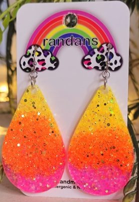 LARGE FRAMELESS DANGLE EARRINGS