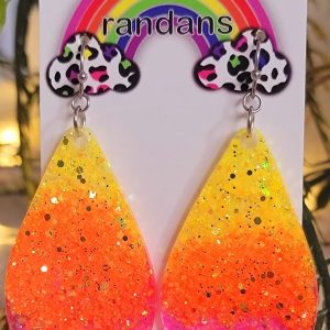 LARGE FRAMELESS DANGLE EARRINGS