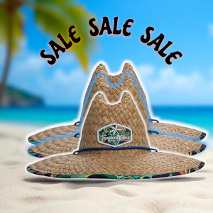 TROPICAL VIBES Straw Hat| Pineapple Pattern