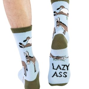 Mulefluencer Lifestyle 📱🫏"LAZY ASS" Crew Socks