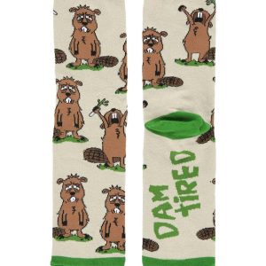 "DAM TIRED" Beaver Crew Socks – because adulting is just one big dam project🦫🤣